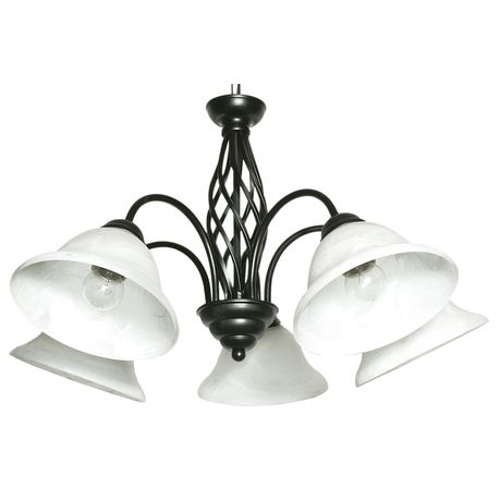 Metal Chandelier with Alabaster Glass 5 Lights - Bright Star Lighting Buy Online in Zimbabwe thedailysale.shop