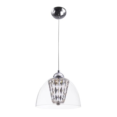 Bright Star Lighting 12 Watt LED Polished Chrome and Clear Acrylic Pendant Buy Online in Zimbabwe thedailysale.shop