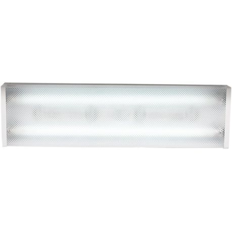 2 Foot White LED Flush Mount Fluorescent Fitting with Grid
