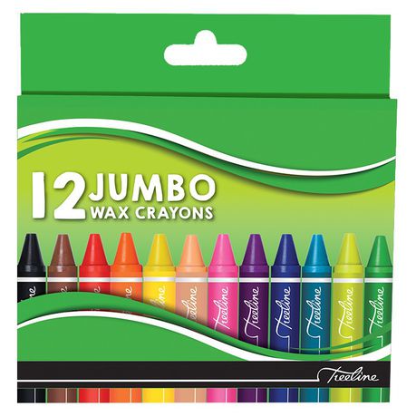 Treeline Jumbo Wax Crayons 12 Piece