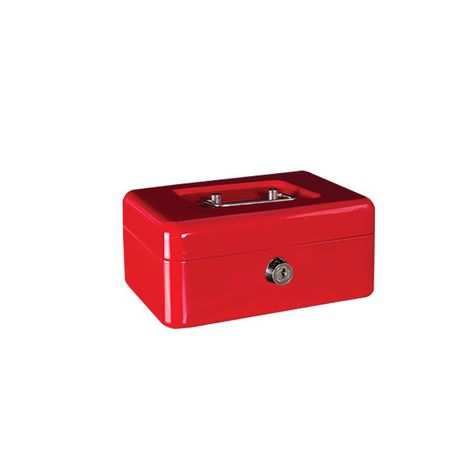 Treeline  Cash Box Red Metal 6 Inch  (150mm) Buy Online in Zimbabwe thedailysale.shop