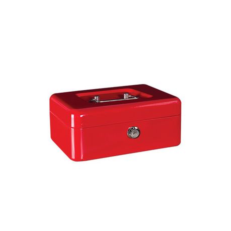 Treeline Cash Box Red Metal 8 Inch (200mm) Buy Online in Zimbabwe thedailysale.shop