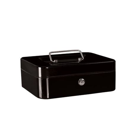 Treeline Cash Box Black Metal 10 Inch (250mm) Buy Online in Zimbabwe thedailysale.shop
