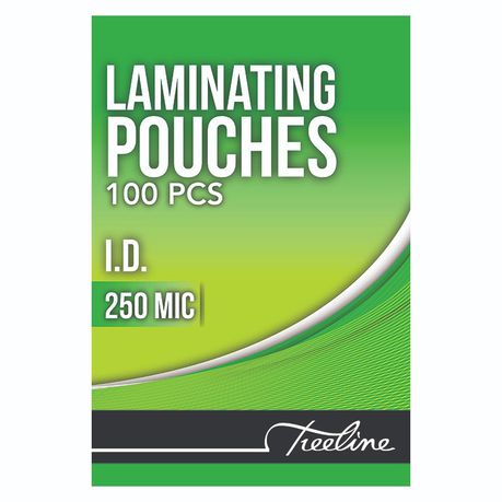 Treeline Laminating Pouches I.D. 250 Micron 95 x 65mm - Box of 100