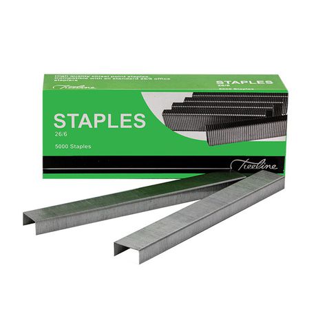 Treeline 26/6 Staples - 5000 staples per box