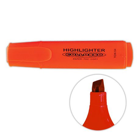 Collosso Highlighters Chisel Tip - Orange Buy Online in Zimbabwe thedailysale.shop