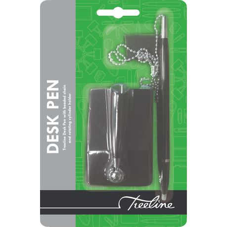 Treeline Desk Pen With Beaded Chain and Rotating Holder Buy Online in Zimbabwe thedailysale.shop