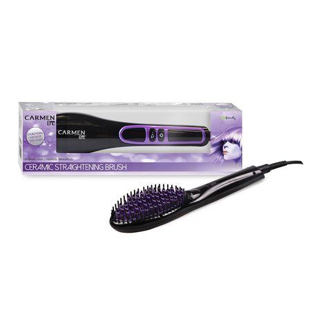 Carmen Ceramic Straightening Brush - Purple Buy Online in Zimbabwe thedailysale.shop