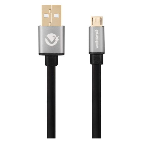 VolkanoX Micro USB Cables Twin Pack - Couple Series - 1m - Black Buy Online in Zimbabwe thedailysale.shop
