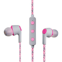 Load image into Gallery viewer, Volkano Moda Series Nylon Bluetooth Earphones - Pink
