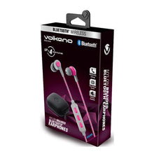 Load image into Gallery viewer, Volkano Moda Series Nylon Bluetooth Earphones - Pink
