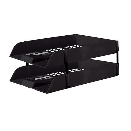 Treeline Desk Letter Tray Set 2 Tier - Black Buy Online in Zimbabwe thedailysale.shop