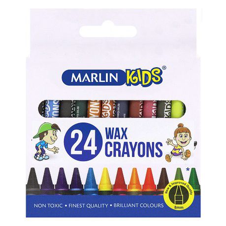 Marlin Kids 24 8mm Wax Crayons Buy Online in Zimbabwe thedailysale.shop