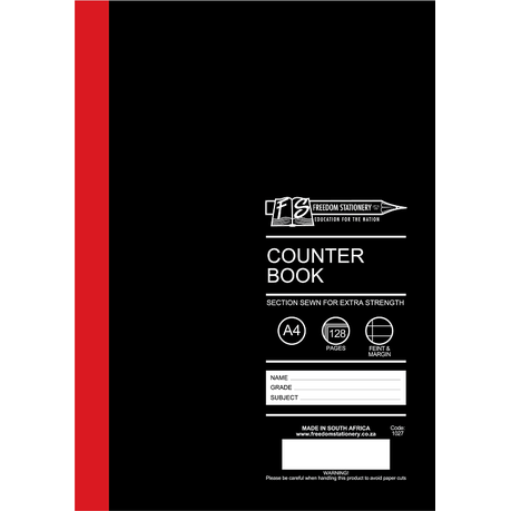 Freedom Stationery 128 Page A4 F&M Counter Book (10 Pack) Buy Online in Zimbabwe thedailysale.shop