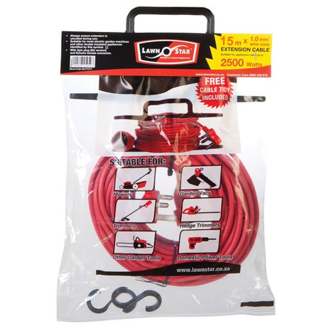 Lawn Star - Cord set , 15m x 1.0mm, 2500 Watt Buy Online in Zimbabwe thedailysale.shop