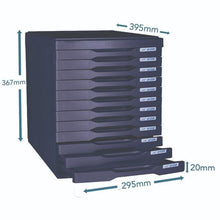 Load image into Gallery viewer, SDS - 12 Drawer Filing System - Charcoal
