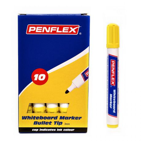 Penflex WB15 Whiteboard Markers Box-10 Yellow Buy Online in Zimbabwe thedailysale.shop