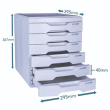 Load image into Gallery viewer, SDS - 6 Drawer Filing System - Egg Shell
