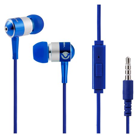 Volkano Stannic Series Earphones with Mic - Blue
