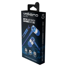 Load image into Gallery viewer, Volkano Stannic Series Earphones with Mic - Blue
