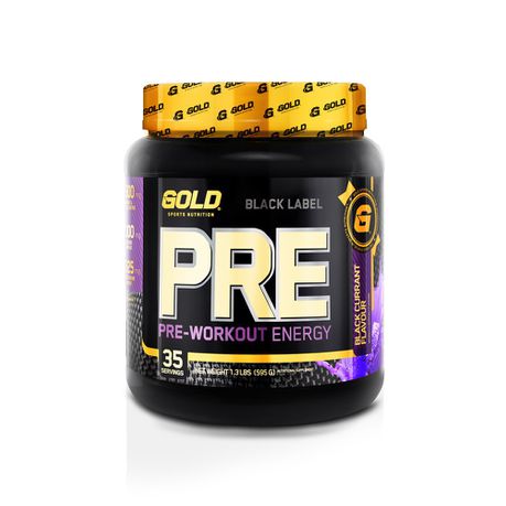 Gold Sports Nutrition Pre Blackcurrant - 595g Buy Online in Zimbabwe thedailysale.shop