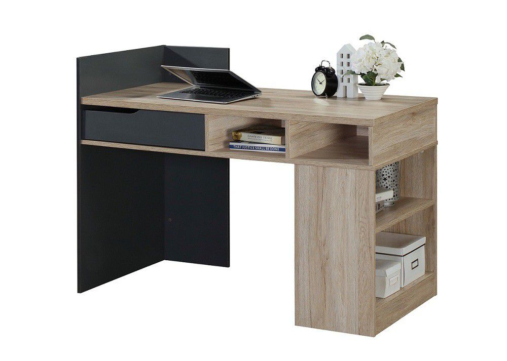 LINX Ohio Work Desk - Sonoma Oak and Dark Grey Buy Online in Zimbabwe thedailysale.shop