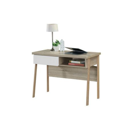 LINX Alaska Work Desk  - Sonoma Oak and White