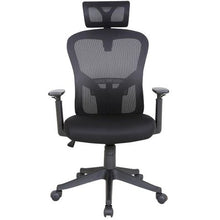 Load image into Gallery viewer, Linx Optima Operators High Back Mesh Chair with Head Rest - Black

