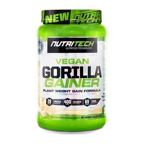 Nutritech Vegan Gorilla Gainer - Mountain Vanilla - 1kg Buy Online in Zimbabwe thedailysale.shop