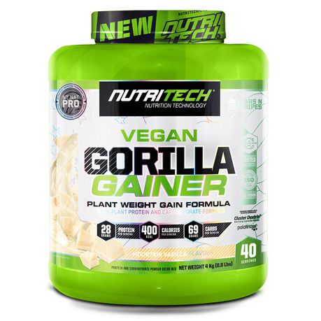 Nutritech Vegan Gorilla Gainer - Mountain Vanilla - 4kg Buy Online in Zimbabwe thedailysale.shop