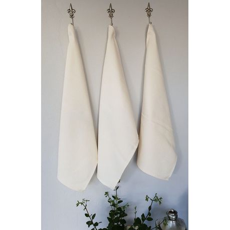 DSA - Waffle Weave Tea Towels Off-White - Set Of 2