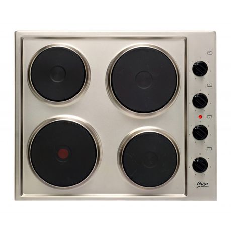 Univa 4 Solid Plate Hob With Control Panel - U156BSS - Stainless Steel