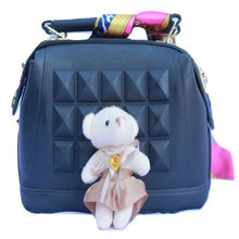 Load image into Gallery viewer, Small black luxury Polyurethane womens designer handbag shoulder bag
