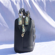 Load image into Gallery viewer, Small black luxury Polyurethane womens designer handbag shoulder bag
