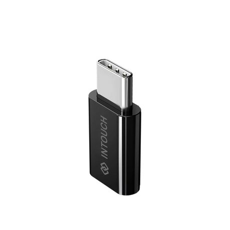 INTOUCH Type C - Micro USB Adapter - Black Buy Online in Zimbabwe thedailysale.shop