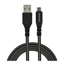 Load image into Gallery viewer, INTOUCH Tough Braided Charge &amp;Sync Cable – USB to Micro USB - 2m Black
