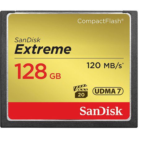 SanDisk Extreme Compact Flash Memory Card 128GB
