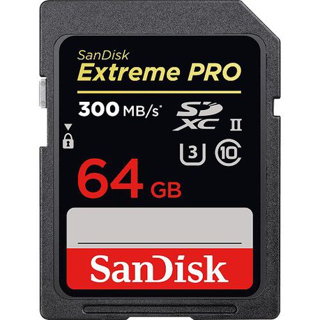 SanDisk 64GB 300MB/s Extreme Pro SD Card UHS-ll SDXC C10 Buy Online in Zimbabwe thedailysale.shop