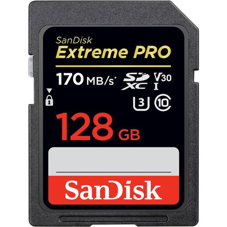 SanDisk 128GB 170MB/s Extreme Pro SD Card SDXC C10