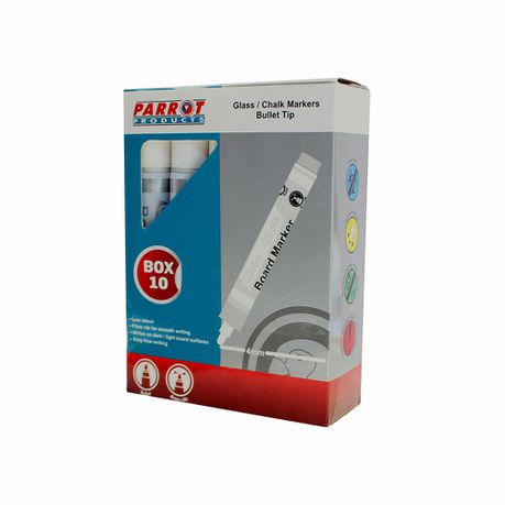 Parrot Glass / Chalkboard Markers (White Box 10) Buy Online in Zimbabwe thedailysale.shop