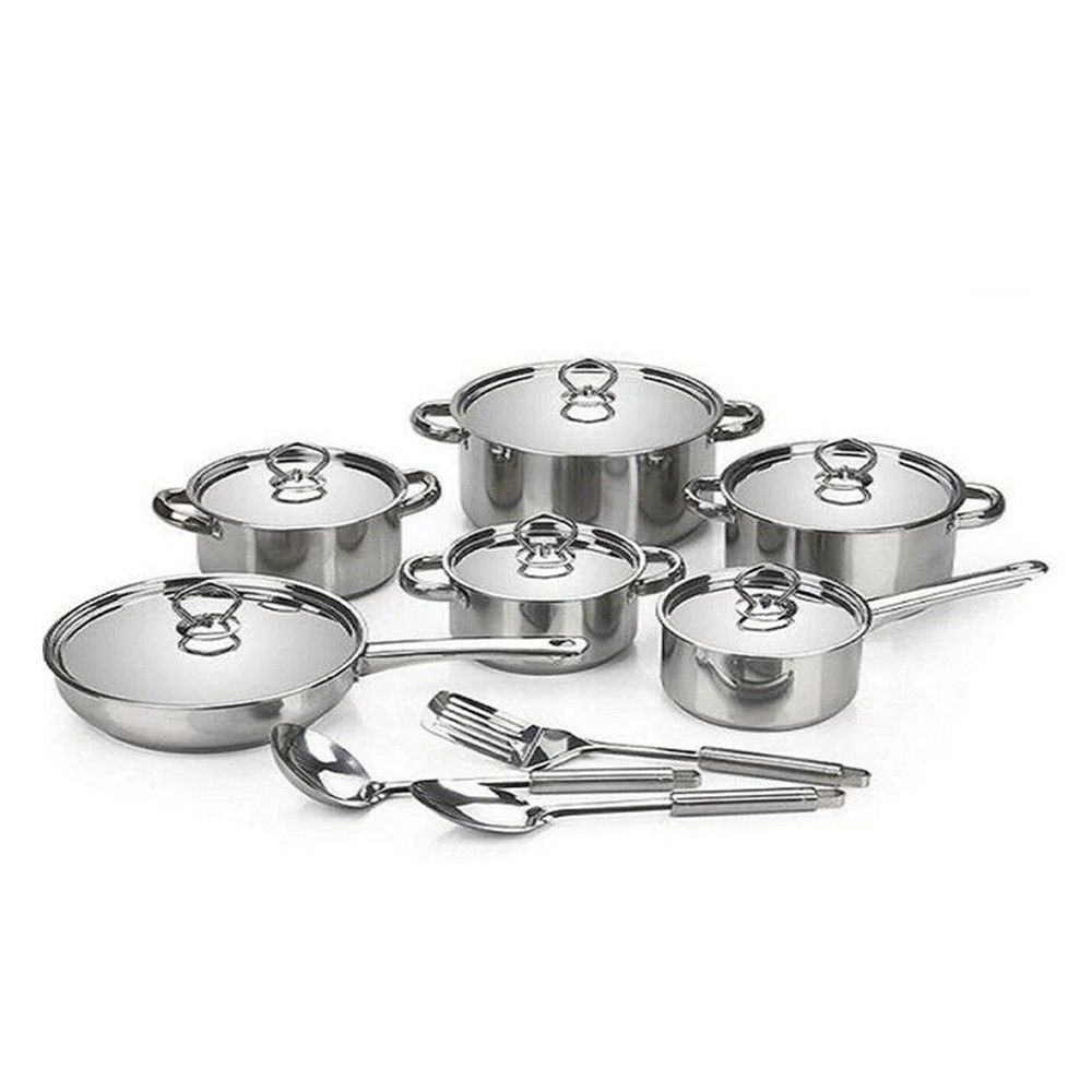 LMA- 15 Piece Stainless Steel Cookware Set
