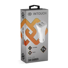 Load image into Gallery viewer, INTOUCH Dual Port 2.1A Car Charger - White
