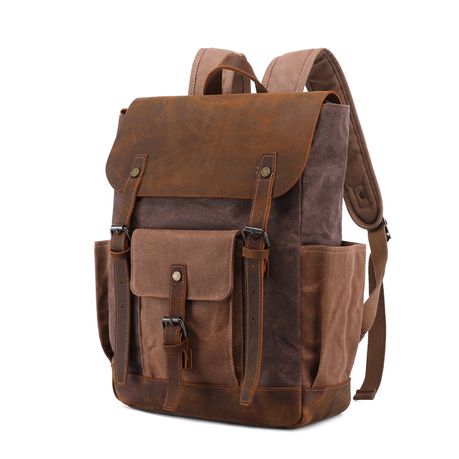 The Imfolozi , Leather-Canvas Laptop Backpack Buy Online in Zimbabwe thedailysale.shop