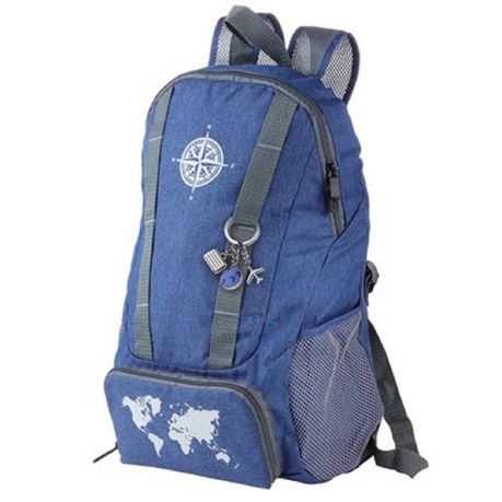 Troika Backpack and KeyringBackpack + Globetrotter set Dark Blue/Grey Buy Online in Zimbabwe thedailysale.shop