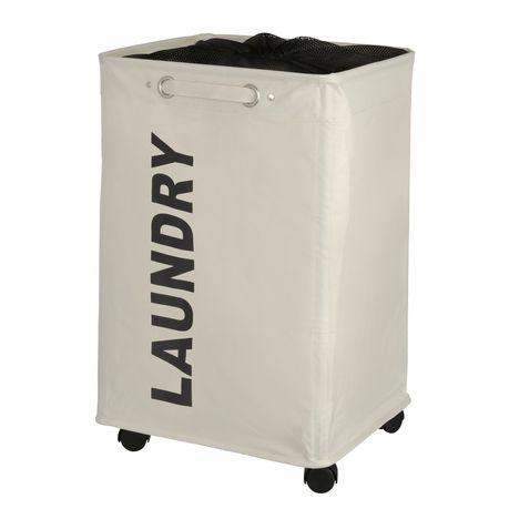 WENKO - Quadro Laundry Basket - Beige 79L