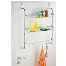 Load image into Gallery viewer, WENKO - Door-Mounted Hanging Rack with 2 Shelves &amp; 6 Hooks
