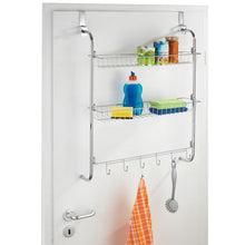 Load image into Gallery viewer, WENKO - Door-Mounted Hanging Rack with 2 Shelves &amp; 6 Hooks
