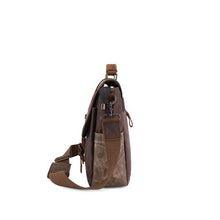 Load image into Gallery viewer, The Cape, Leather - Waxed Canvas Messenger Laptop Bag
