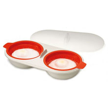 Load image into Gallery viewer, Microware Egg Poacher Egg Maker Double Cups
