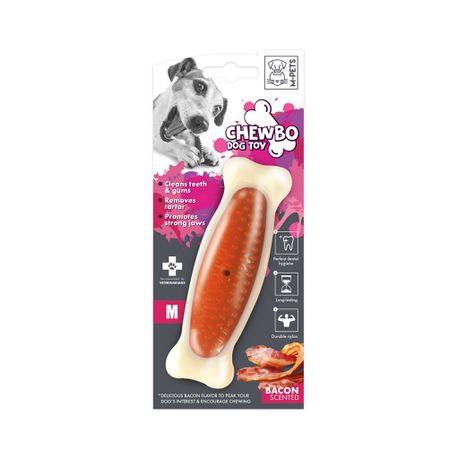 M-Pets Chewbo Bone Bacon Scented Dog Toy - Medium Buy Online in Zimbabwe thedailysale.shop